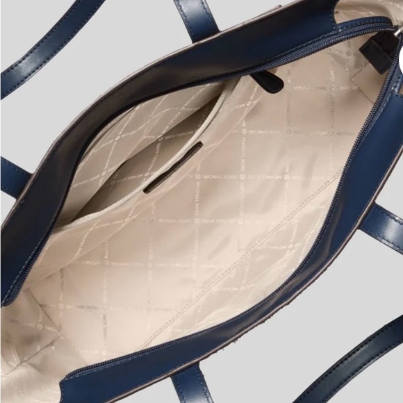 Michael Kors Large Navy Multi Split Tote - Picture 4 of 5